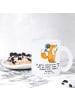 Mr. & Mrs. Panda Haferl Fuchs Tennis spielen mit Spruch in Transparent