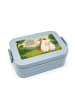 Mr. & Mrs. Panda Bento Box Einhörner Umarmen Design mit Spruch in Blau Pastell