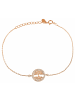 Adeliás Damen Armband Lebensbaum aus 925 Silber mit Zirkonia 20 cm in gold