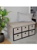 DuneDesign Faltbare Sitzbank mit Schubladen Skagen in Beige