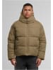 Urban Classics Urban Classics Puffer Jacket With Flap Hood in tiniolive