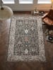 KADIMA DESIGN Kurzflor-Teppich fussbodenheizung-geeignet TRURO Blumenmuster in Erdtöne-Grün