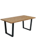 MCW Esszimmertisch O61 Industrial MDF Metall 160x90cm, Helle Eiche-Optik