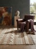 KADIMA DESIGN Jute-Teppich Handgewebt WHARFE Streifen Geometrisch 35% Wolle in Braun-Beige