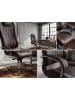 FineBuy Bürostuhl in Braun / Leder / 70x67x136