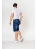 Nina Carter Shorts Denim Regular Fit Bleached Jeansshorts in Blau-2