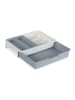 relaxdays Besteckkasten in Grau - (B)23,5 x (H)6 x (T)31,5 cm