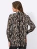 WITT WEIDEN Longbluse in dunkeltaupe-schwarz-bedruckt
