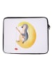 Mr. & Mrs. Panda Notebook Tasche Pinguin Mond ohne Spruch in Weiß