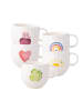 Villeroy & Boch 5er Set Henkelbecher With Love 290 ml in weiß-gelb