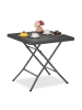 relaxdays Gartentisch "Holzoptik" in Grau - (B)78 x (H)74 x (T)78 cm
