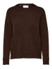 SELECTED FEMME Strick Pullover SLFLULU Wollpullover Rundhals Sweater in Braun-3