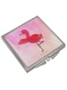 Mr. & Mrs. Panda Kleiner Spiegel Flamingo Yoga ohne Spruch in Aquarell Pink