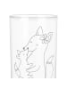 Mr. & Mrs. Panda Wasserglas Fuchs Mama mit Spruch in Transparent