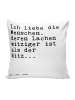 Mr. & Mrs. Panda Kopfkissen 40x40 Ich liebe die Menschen,... mit... in Weiß