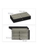 relaxdays Brillenbox in Schwarz - (B)33,5 x (H)15,5 x (T)19,5 cm