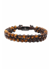 GT COLLECTION Armband Double-Bead in brown