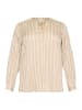 KAFFE curve Langarm-Bluse KCsida in Feather Gray / Chalk Stripe