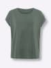 Heine Rundhalsshirt in khaki-goldfarben-geringelt