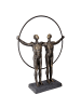 GILDE Skulptur two men bronzefarben - (H) 35,5 cm