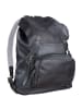 BECKMANN Lederrucksack - 26 Liter Black in schwarz