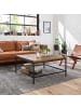 home24 home24 Couchtisch 45 cm (1er Set) - Pinie Dunkel - Altholz Pinie & Metall - 90.0 x 45.0 x 90.0 cm in Pinie Dunkel