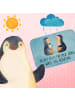Mr. & Mrs. Panda Badematte Pinguin Pärchen mit Spruch in Eisblau