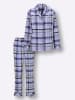 WITT WEIDEN Pyjama in ecru-eisblau-kariert