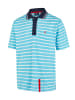 Wind Sportswear Kurzarm Poloshirt in pollblue-weiss