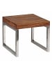 KADIMA DESIGN Beistelltisch Sheesham | Massivholz, Metallgestell, Dunkelbraun