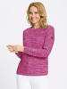 Sieh an! Rundhals-Pullover in magenta-meliert