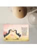 Mr. & Mrs. Panda Puzzle Pinguine Kuss Design mit Spruch in Weiß