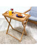 relaxdays Tabletttisch in Natur - (B)55 x (H)63,5 x (T)35 cm