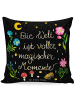 Mr. & Mrs. Panda Lounge Kissen Magische Welt mit Spruch in Bunt