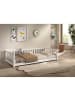 58 aufm Kessel BODENBETT Kapua 90x200 umbaubar zum Tagesbett Kiefer Massivholz Weiß