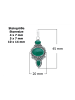 mantraroma 925er Silber - Ketten (L) 20 x (B) 45 mm mit grüner Onyx