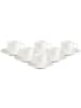 Villeroy & Boch 6er Set Espressotassen mit Untertassen White Pearl 70 ml weiß in weiß
