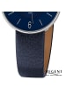 Regent Armbanduhr-Analog dunkelblau mittel (ca. 33mm) Regent Lederarmband