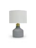 relaxdays Tischlampe in Grau/ Weiß - (H)35 x Ø 25 cm