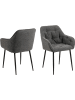 ebuy24 Esszimmerstuhl Brooke Grau 2er Set