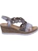 rieker Keilsandalette in metallic