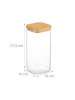 relaxdays 3 x Vorratsglas in Transparent/ Natur - 1500 ml