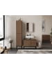 home24 home24 Waschbeckenunterschrank aus Holzwerkstoff und Metall im skandinavischen Stil in Walnuss