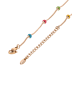 IZIA Women Snake Chain Anklet in Rose Gold Multicolor