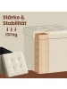 SONGMICS Sitzhocker Minota in Weiß - (B)30 x (H)30 x (T)30 cm
