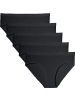 REDBEST Baumwolle, Single-Jersey Slip 5er-Pack in schwarz