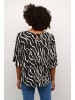 Kaffe Langarm-Bluse KAamber Regular fit in Black / Antique Zebra Print