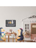 Mr. & Mrs. Panda Blechschild Pinguin Lagerfeuer mit Spruch in Kreidetafel