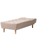 Beliani Sofaelement ALSTEN in Beige/Braun - (W) 75 x (H) 41 x (L) 161 cm