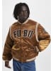 FUBU College Jackets in brown/black/creme